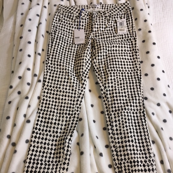 PAIGE - Diamond Checkerboard Print Verdugo Ultra Skinny Jeans - Picture 1 of 6